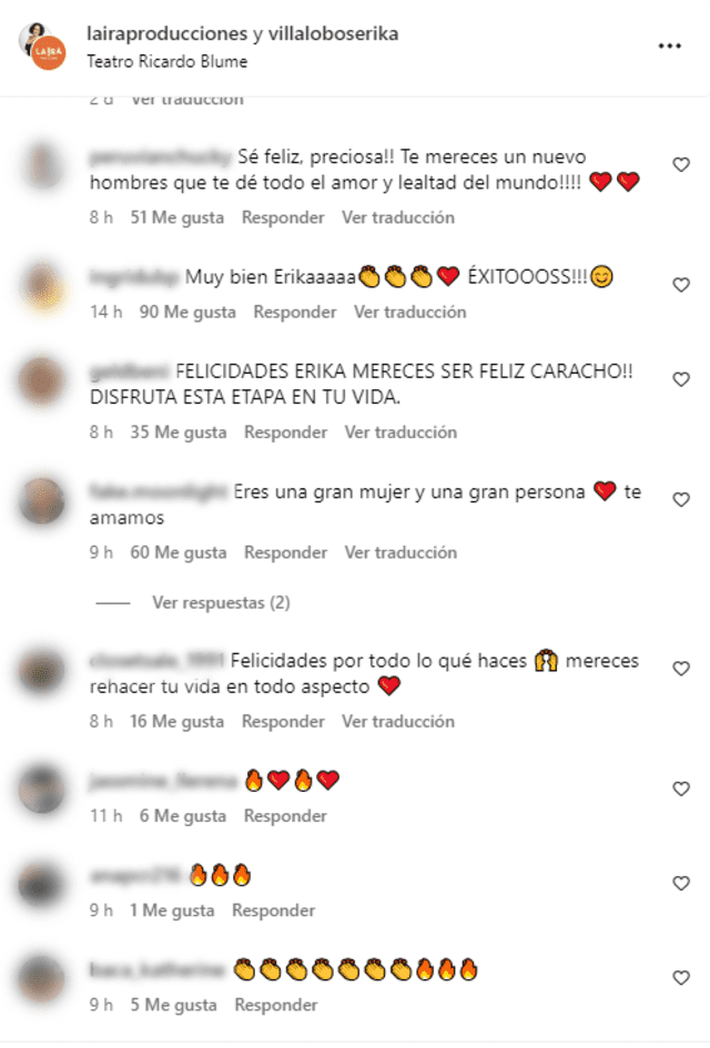  Usuarios desearon lo mejor a Érika Villalobos por su nuevo romance. Foto: Instagram / Érika Villalobos.    