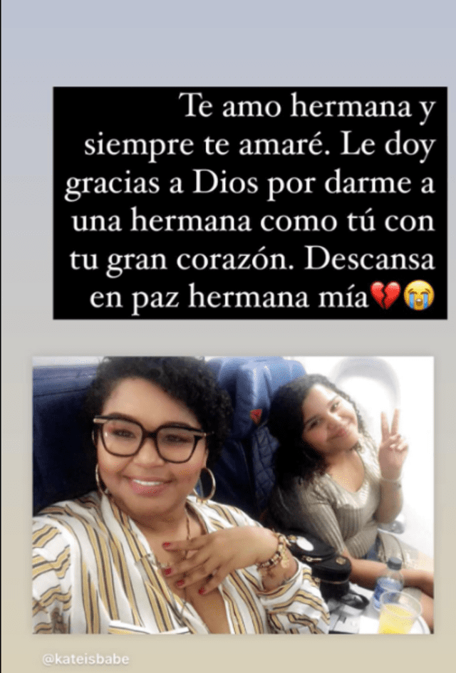 Hermana de Killadamente expresó su dolor por la muerte de la influencer. Foto: Instagram   