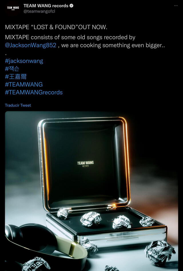 TEAM WANG publica sobre el mixtape de Jackson Wang