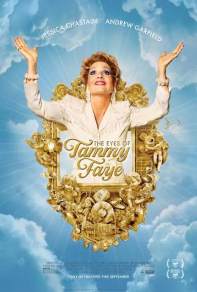 Poster oficial de "Los ojos de Tammy Faye". Foto: Searchlight Pictures