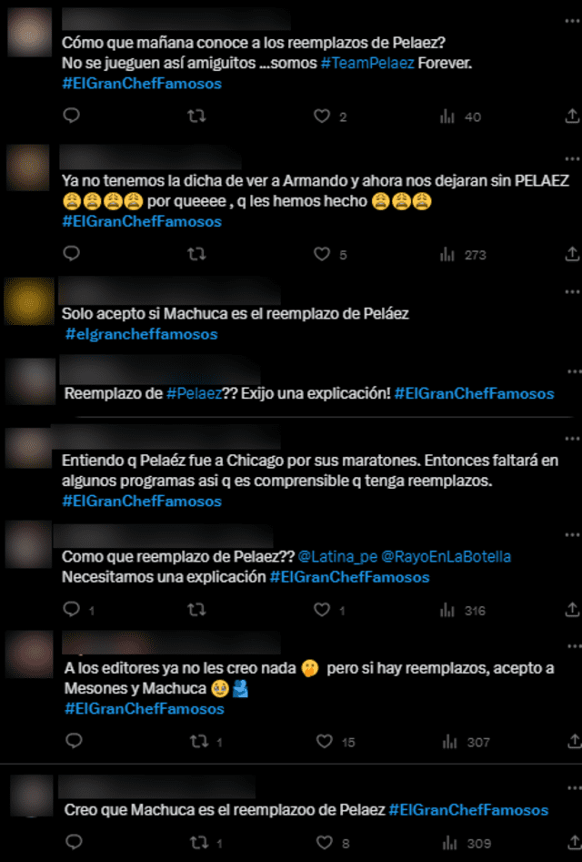 Comentarios sobre 'El gran chef'. Foto: captura de Twitter   