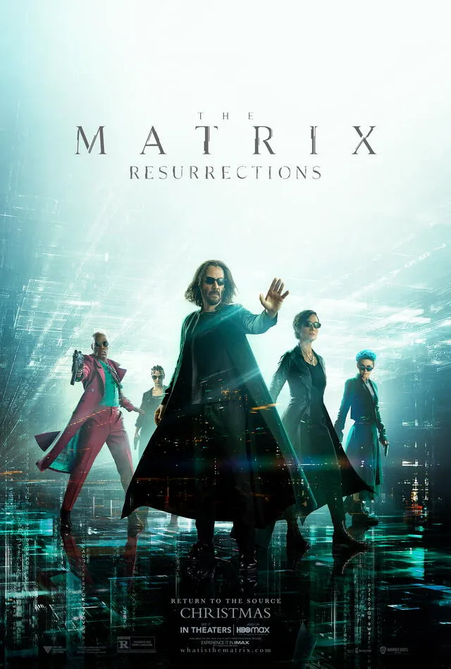 Nuevo póster de The Matrix resurrections muestra a Neo y Trinity junto a nuevos personajes de la película. Foto: HBO Max