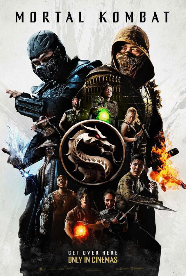 El nuevo afiche muestra al elenco que formará parte de Mortal Kombat. Foto: Warner Bros