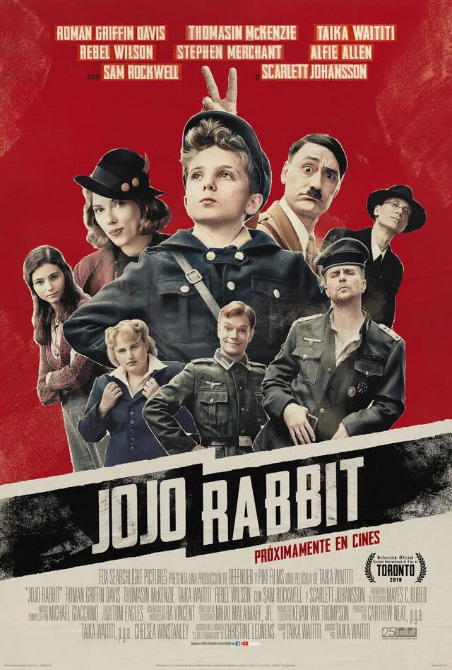 Jojo Rabbit presenta su primer póster. Foto: Difusión