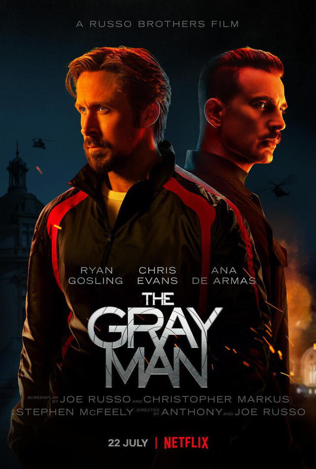 En "The gray man", Sierra Six (Ryan Gosling) descubre oscuros secretos de la CIA y por eso deberá huir constantemente de Lloyd Hansen (Chris Evans). Foto: Netflix.