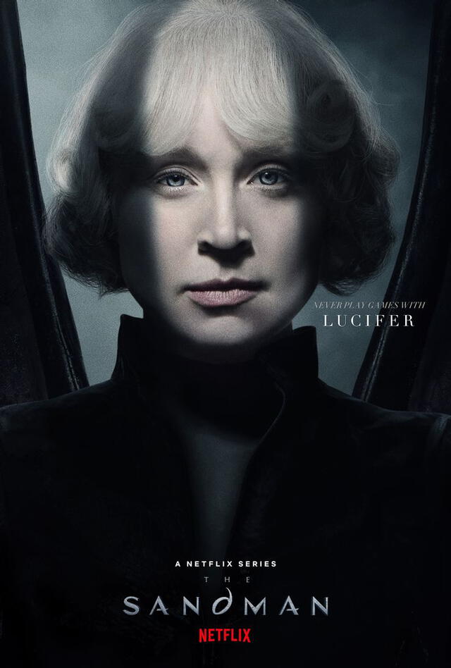 Gwendoline Christie como Lucifer para The Sandman. Foto: Netflix
