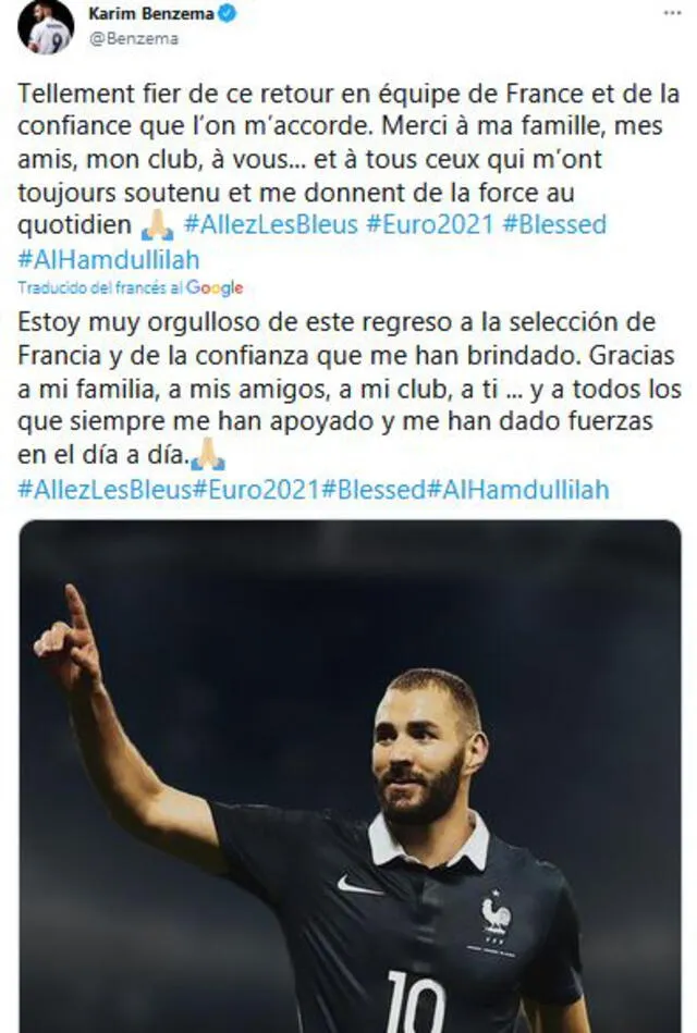 Karim Benzema regresa a la selección francesa luego de cinco años