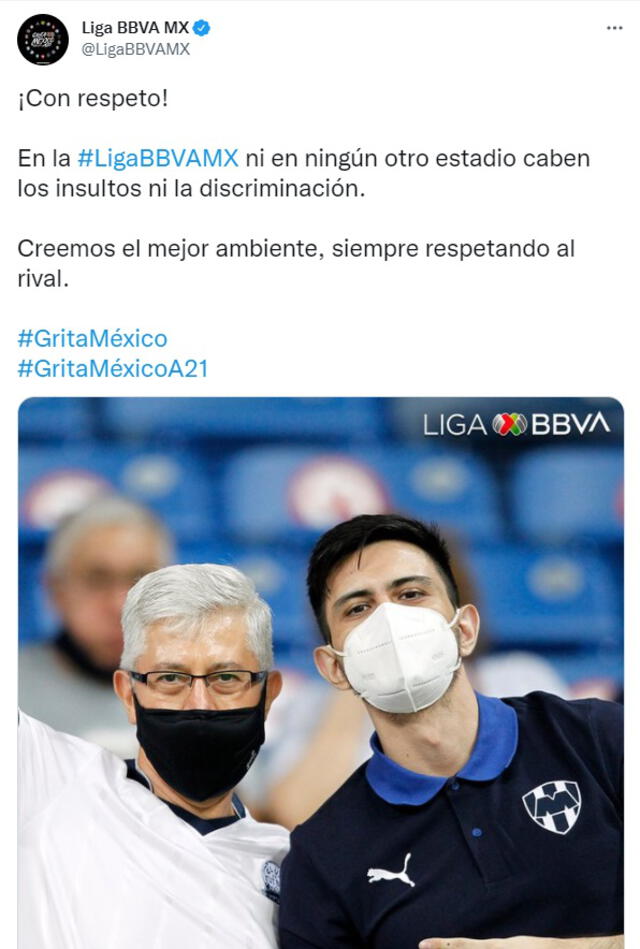 Mensaje de la Liga MX. Foto: captura de pantalla