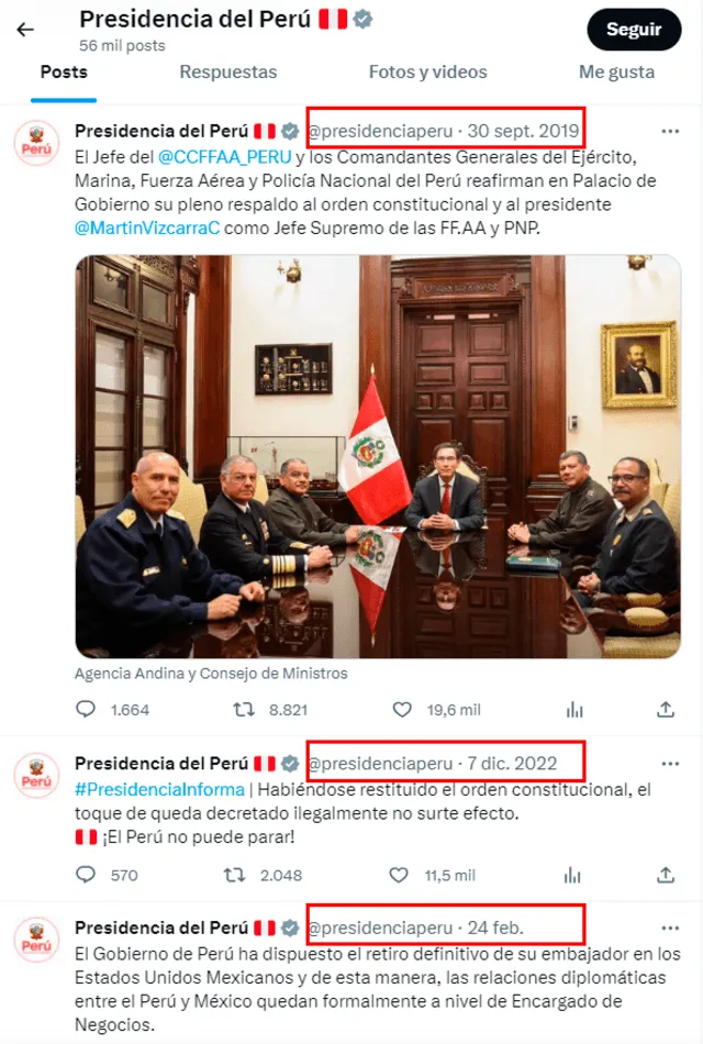 Publicaciones ordenas de acuerdo al número de 'me gusta'. Foto: captura de X   