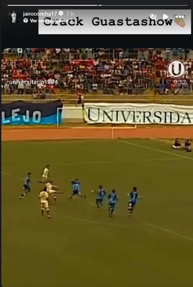 Jairo Concha y sus palabras para Guastavino. Foto: captura de IG   