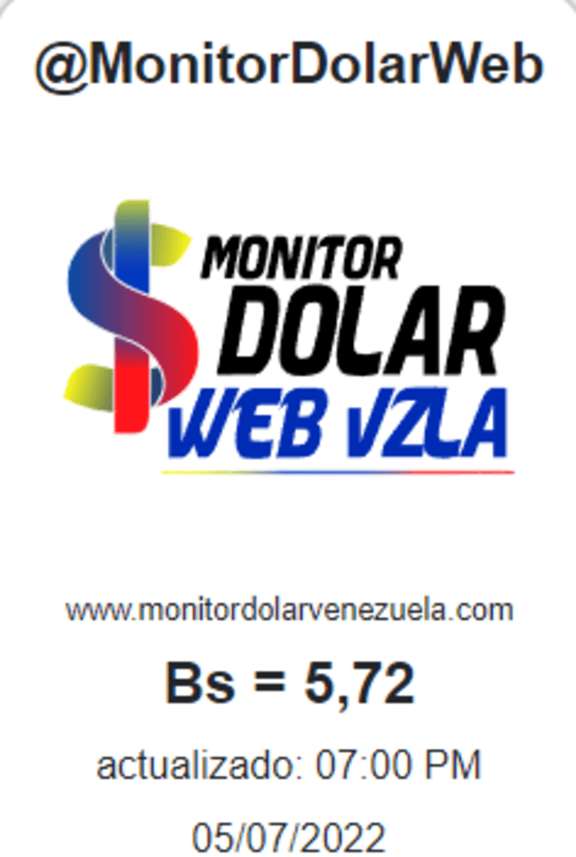 Precio del dólar hoy, 5 de julio, según Monitor Dólar.