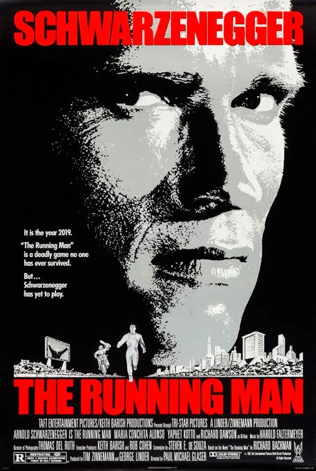 Póster de "The running man" de 1987
