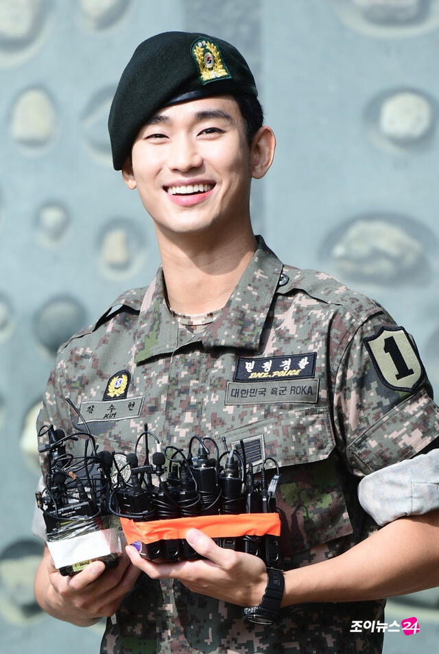 Kim Soo Hyun en el servicio militar. Foto: JoyNews24