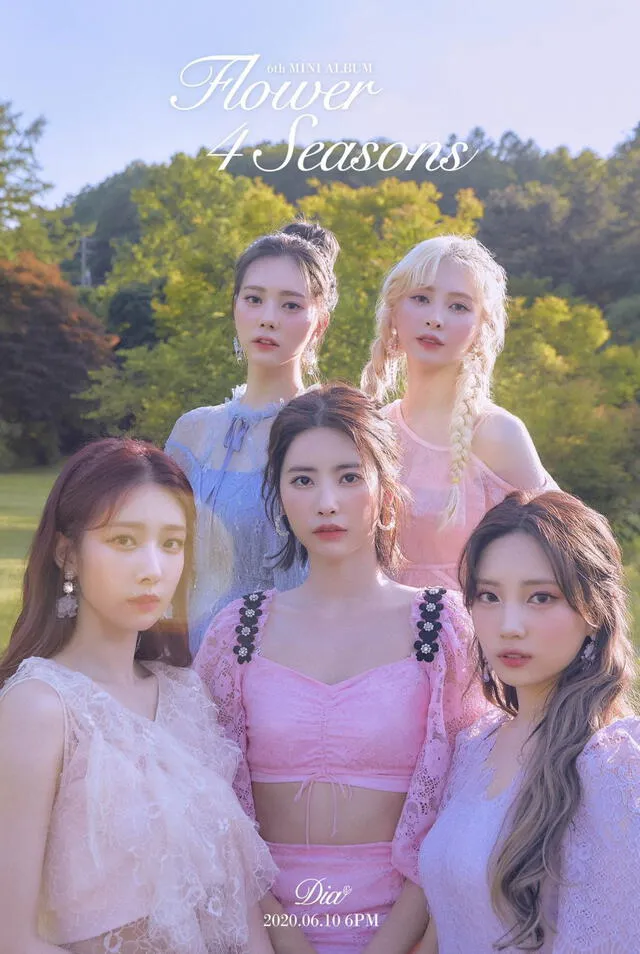 DIA en photo concept grupal del sexto mini-álbum ‘Flower 4 Seasons’.