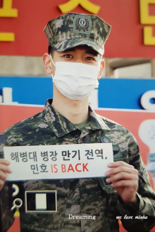 Choi Minho de SHINee sale del servicio militar. Foto: fansite