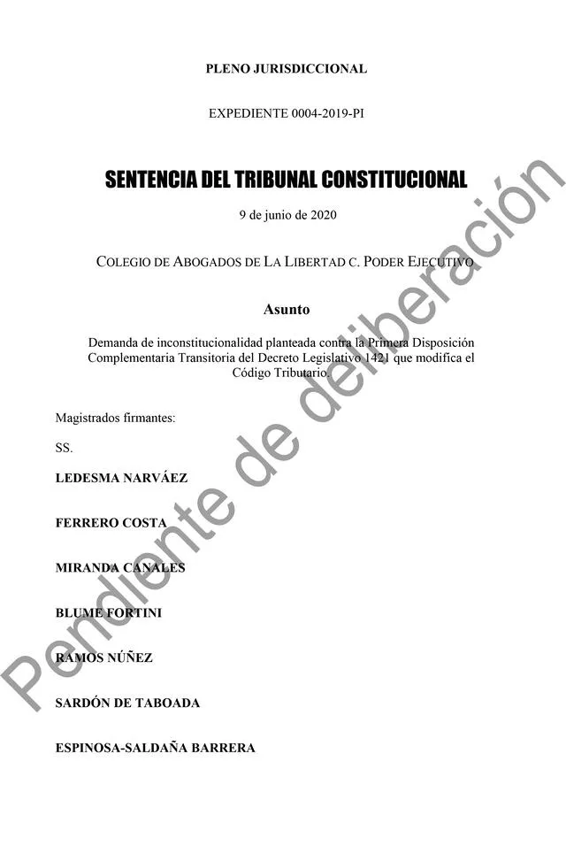 Sentencia Tribunal Constitucional