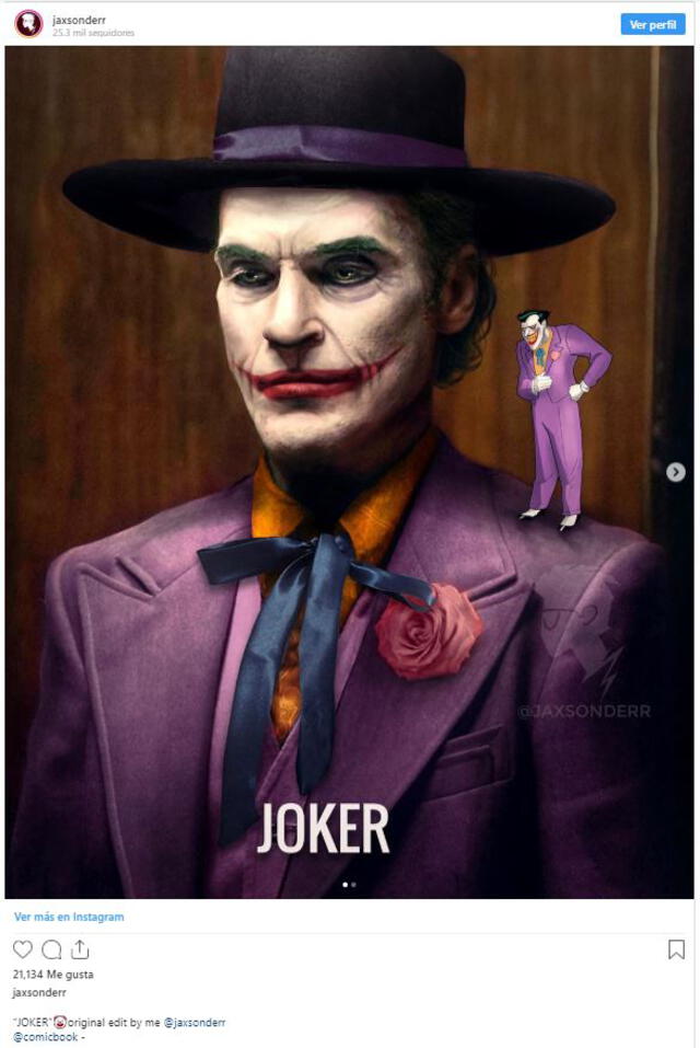 Fan diseña al joker de Joaquin Phoenix en adaptación de la serie animada