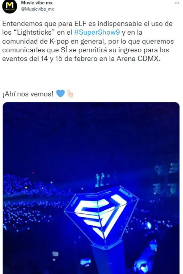 Concierto de Super Junior en México. Foto: Twitter