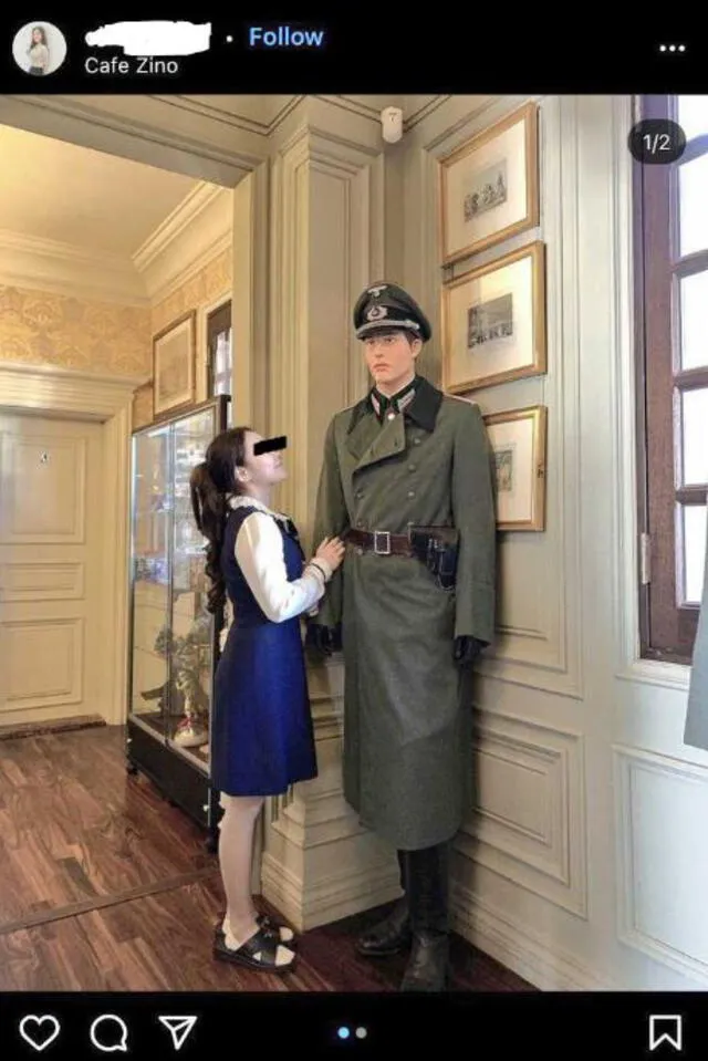 Otros visitantes a la cafetería habían tomado poses similares a la de Sowon. Foto: Instagram