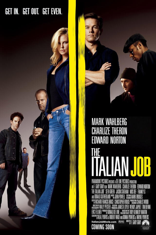 Póster de "The italian job".