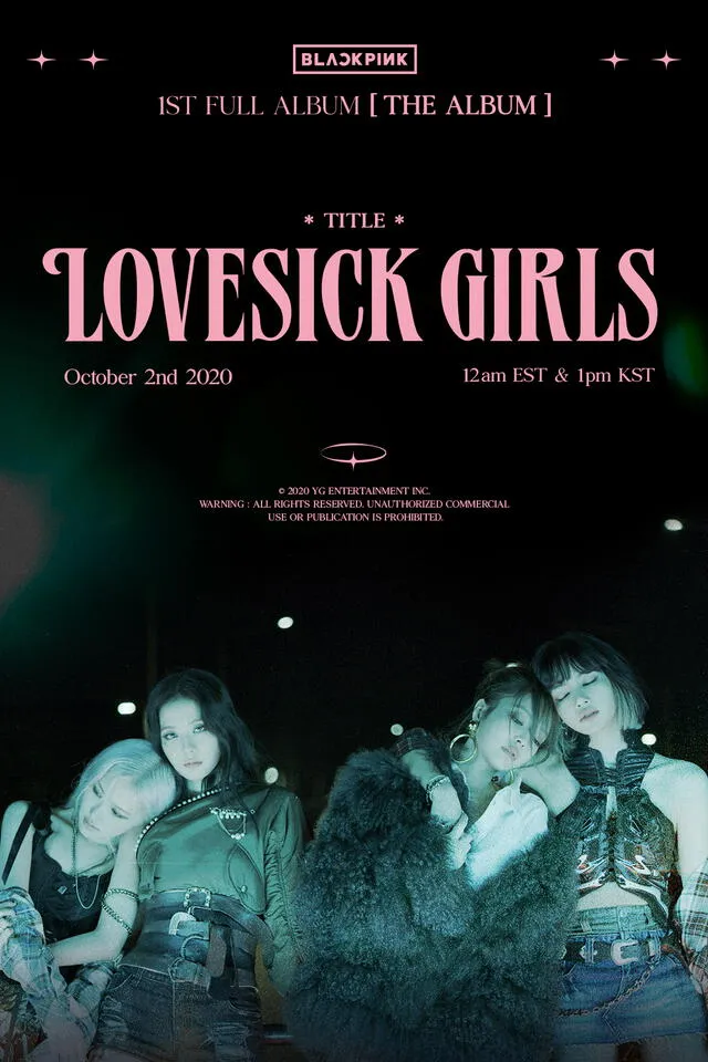 Lovesick girls, canción principal de BLACKPINK The Album. Foto: YG