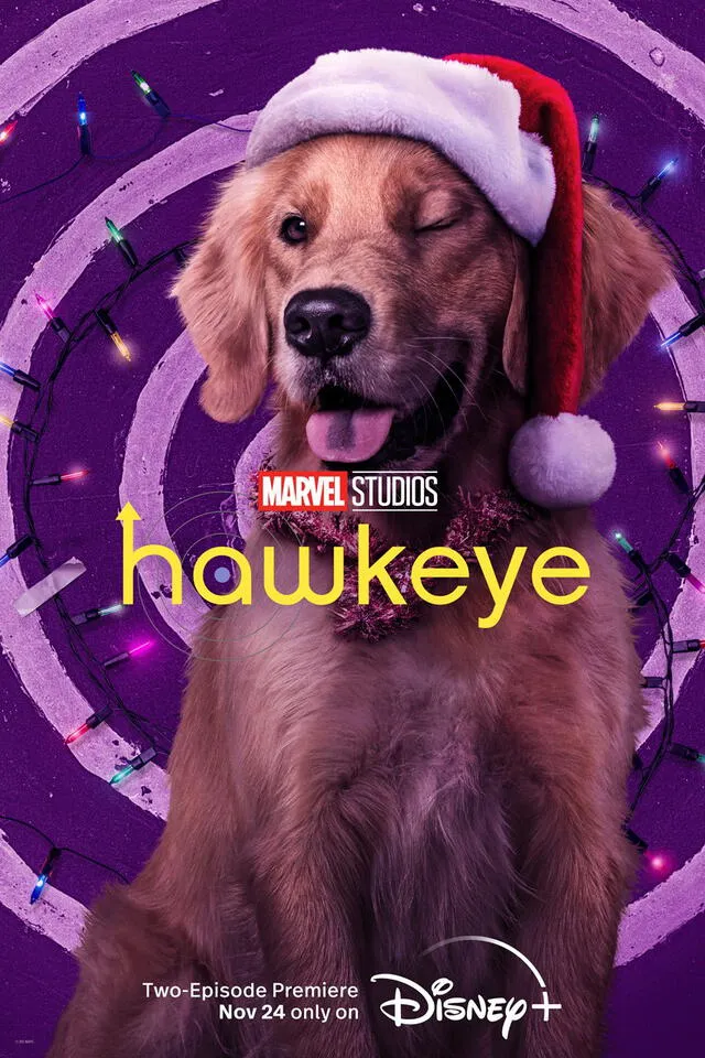 En Hawkeye también veremos al adorable Pizza Dog. Foto: Twitter/@hawkeyeofficial