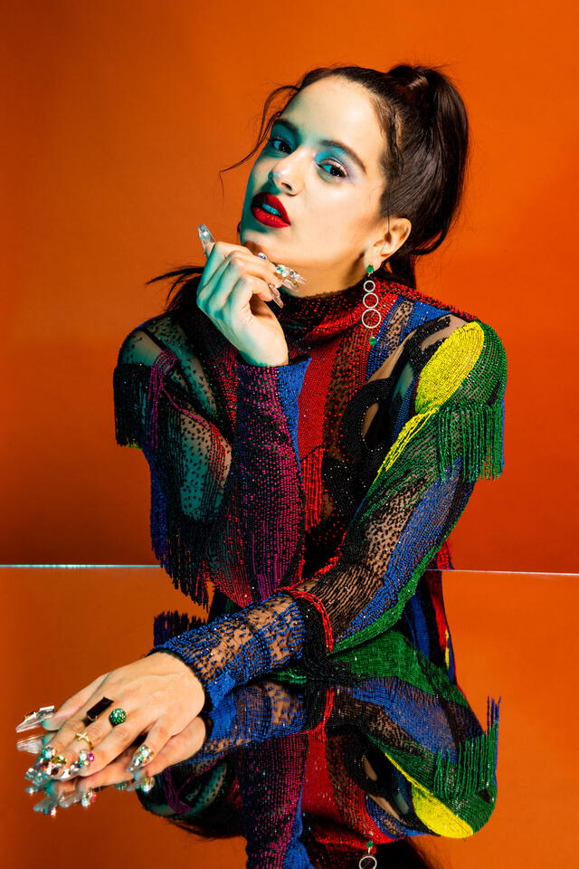 Rosalia poses for a portrait backstage at the 19th annual Latin Grammy Awards at the MGM Garden Arena on November 15, 2018 in Las Vegas, NV. 