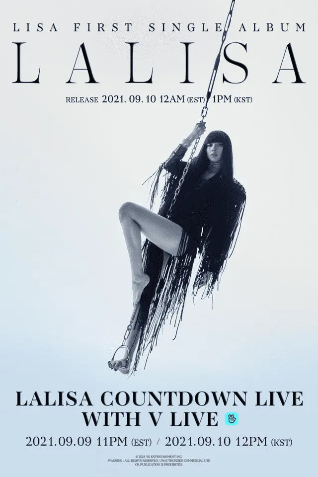 El tercer póster promocional de LALISA de Lisa de BLACKPINK. Foto: YG