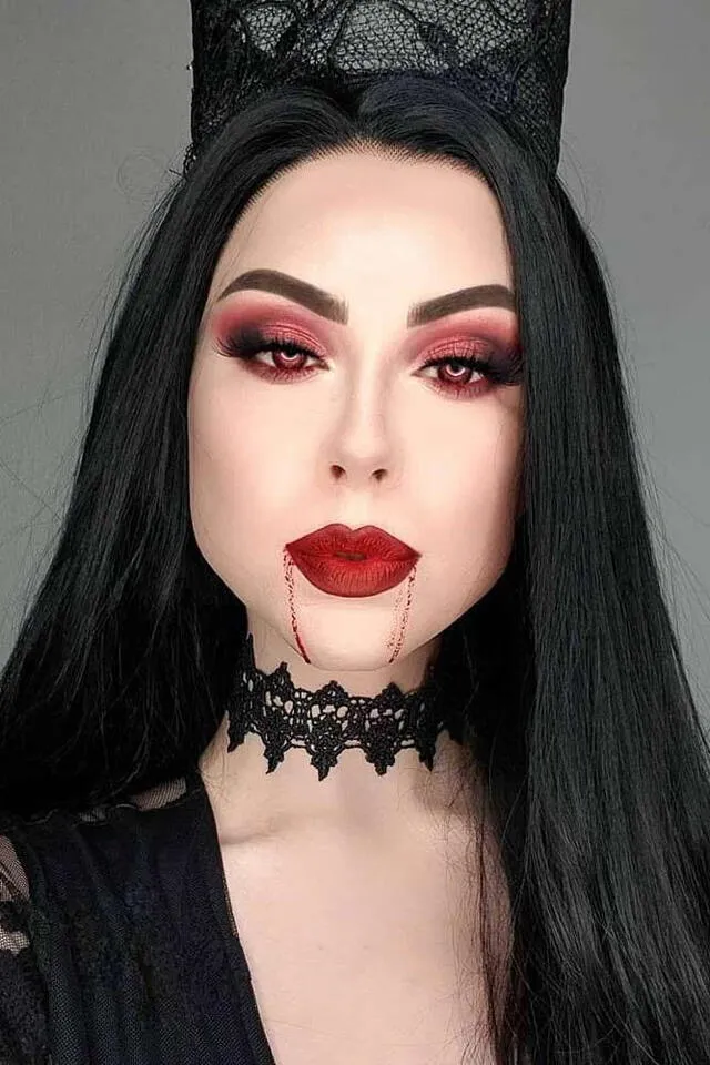 Maquillaje de vampiro para Halloween. Foto: Pinterest   