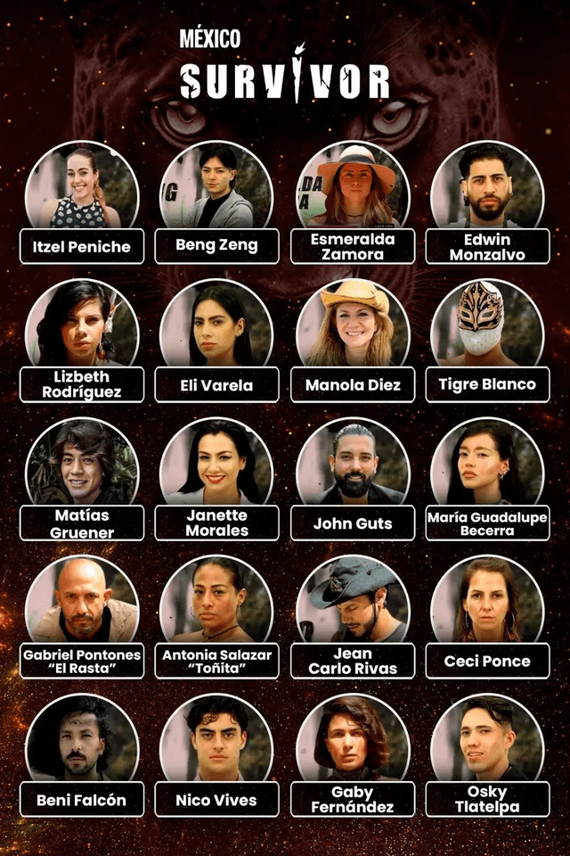 Estas son todas las personalidades que buscan ganar el premio de 'Survivor México 2024'. Foto: Azteca Uno   