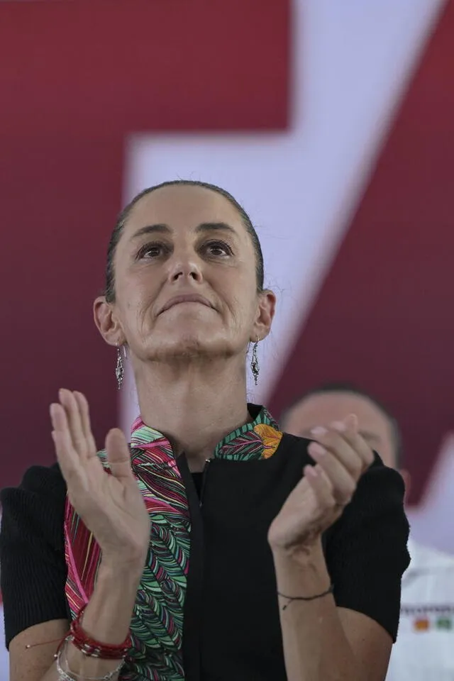 Sheinbaum va ganando en las encuestas presidenciales de México 2024. Foto: AFP   