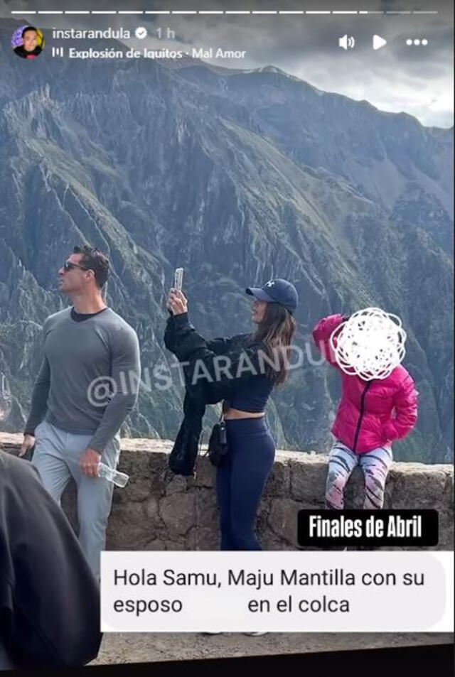 Maju junto con su aún esposo. Foto: Instrándula Maju junto con su aún esposo. Foto: Instrándula