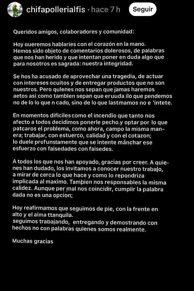 Pronunciamiento del chifa tras ser acusado por la tiktoker Karolina Karley de servir poco y cobrarle S/1.100