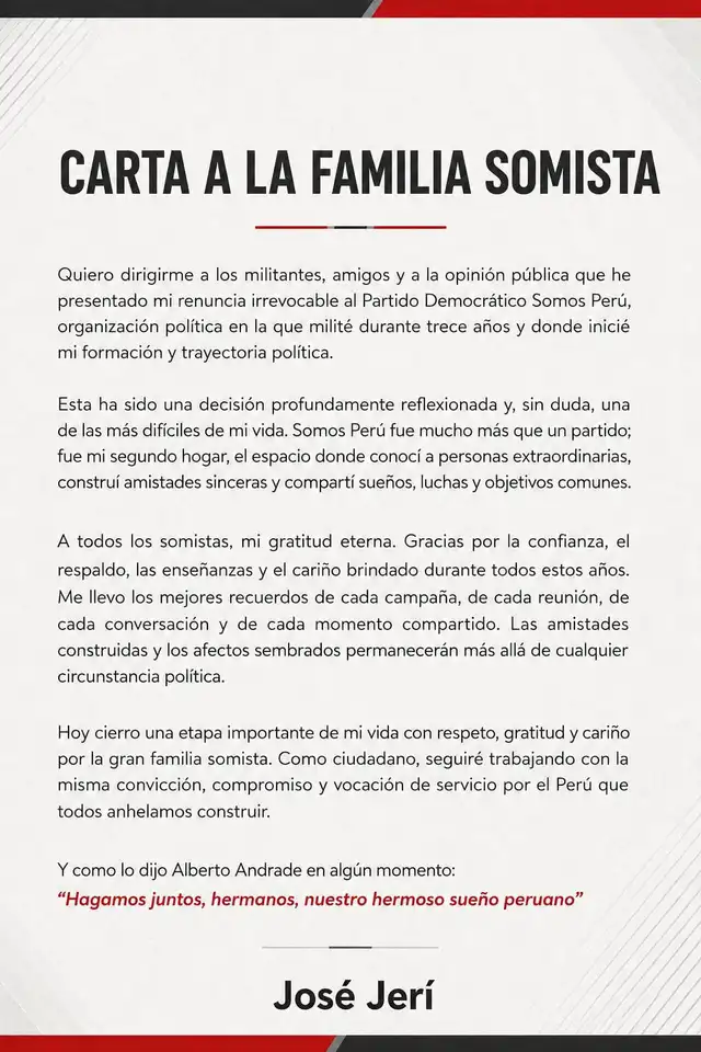 Comunicado de José Jerí Comunicado de José Jerí