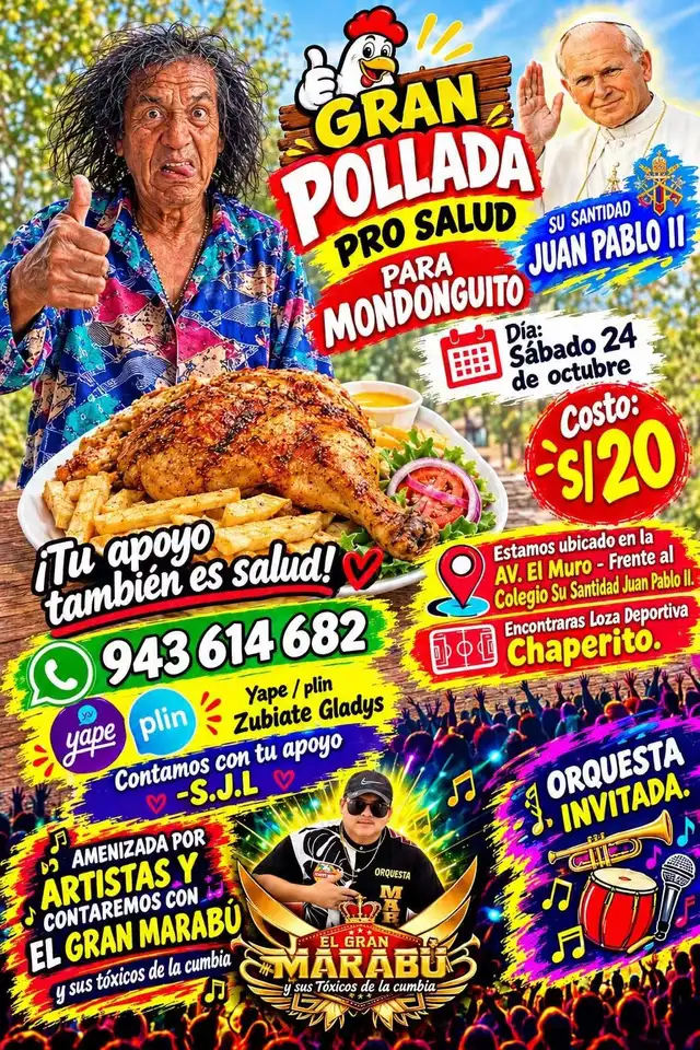 La familia de Mondonguito realiza pollada prosalud para contribuir con el tratamiento del humorista. La familia de Mondonguito realiza pollada prosalud para contribuir con el tratamiento del humorista.