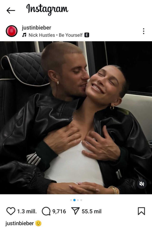 Justin Bieber celebrates wife Hailey Bieber. Photo: @justinbeiber/ Instagram Justin Bieber celebrates wife Hailey Bieber. Photo: @justinbeiber/ Instagram