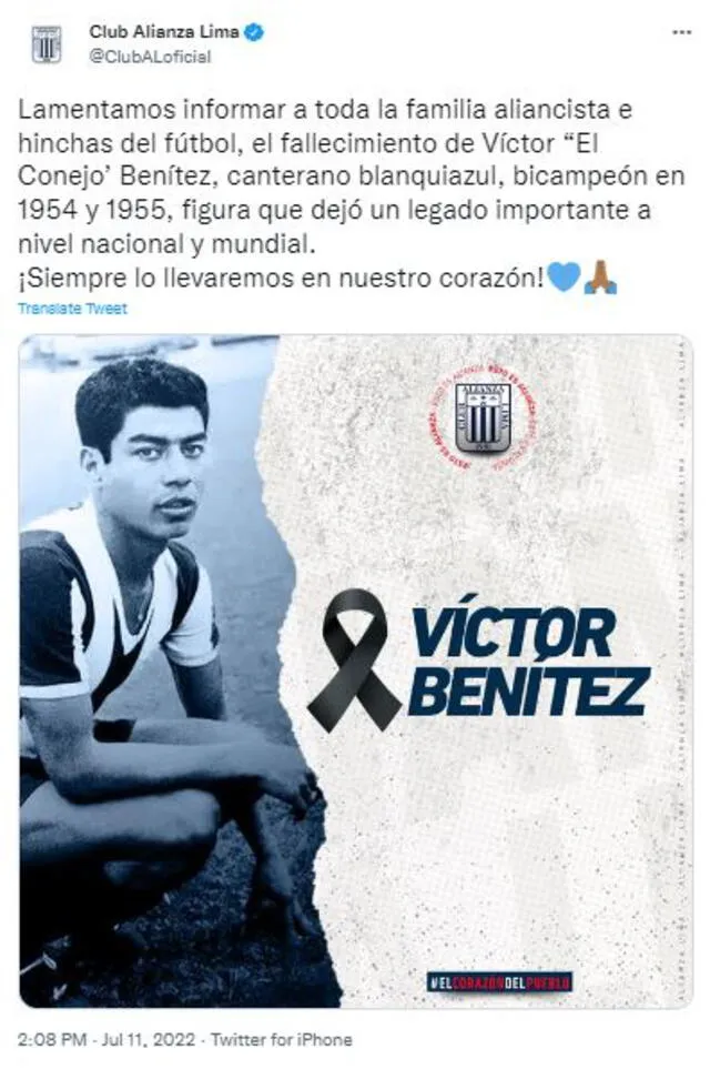 Publicación Alianza Lima