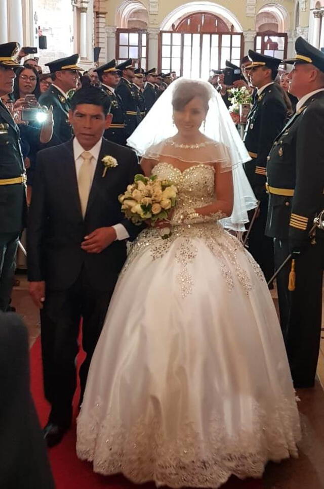 Ines Melchor se casó con teniente de la Policía en Huancayo. Conoce los detalles [FOTOS]