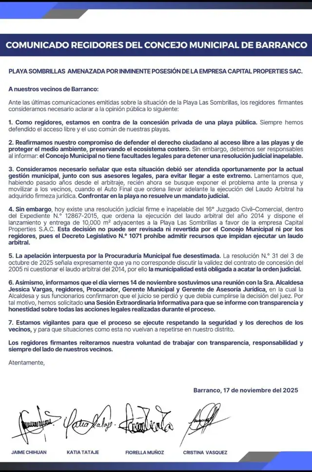 Según la gerenta de Capital Properties, la Municipalidad ya conoce el fallo a favor de la empresa.    