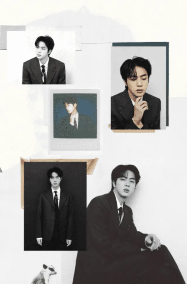 Jin de BTS en sesión fotográfica de GQ Korea en diciembre del 2021. Foto: GQ