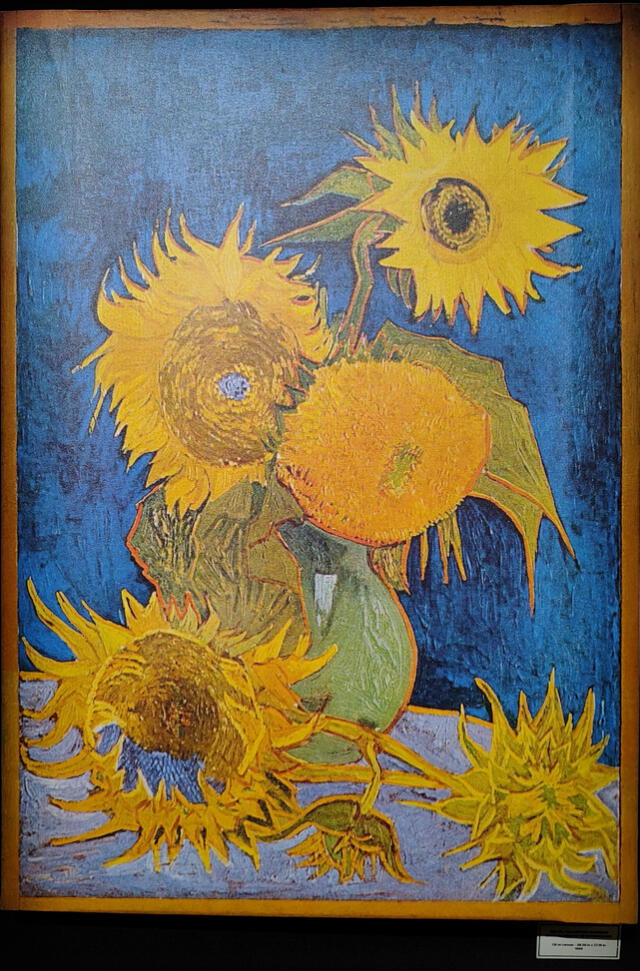 Pintura emblemática de Vicent Van Gogh, 'Los girasoles'. Foto: Mayorit Ortiz   