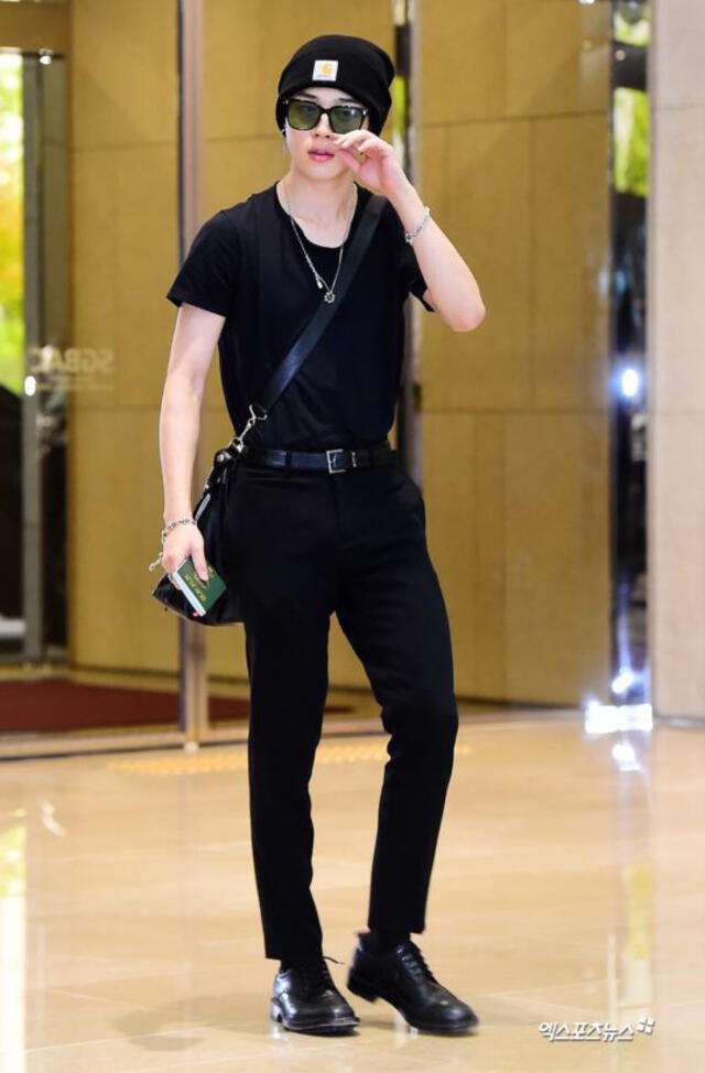 Jimin de BTS, uno de los más populares "Celebrity Airport Style".