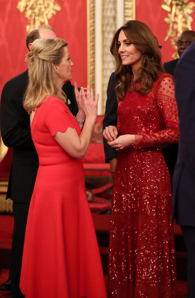 Sophie Wessex junto a Kate Middleton.