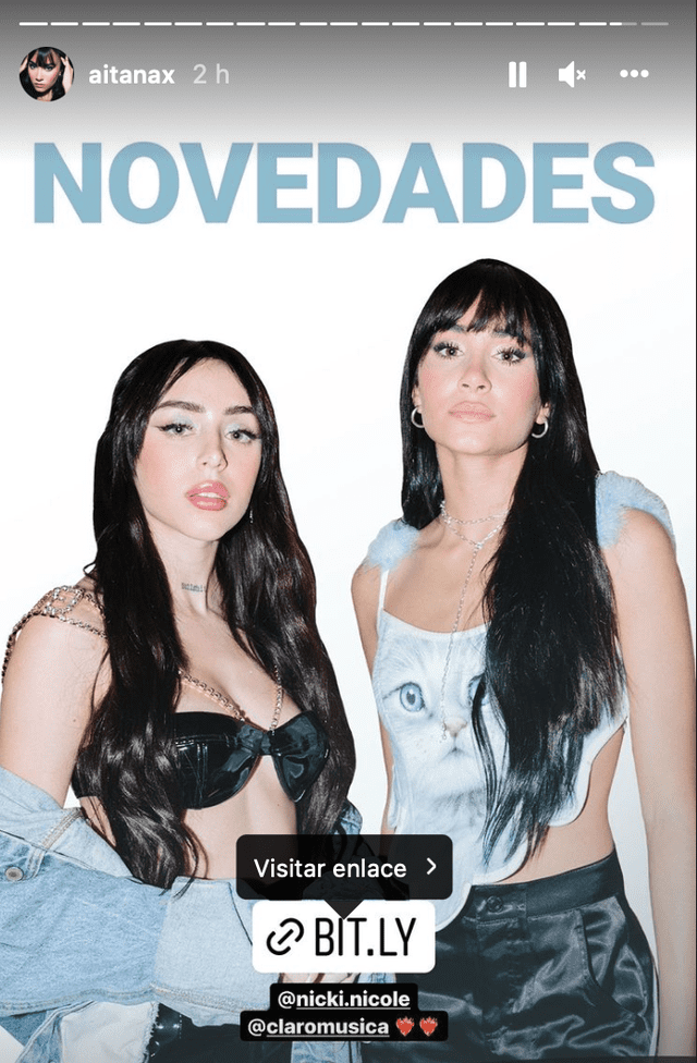 Las cantantes Aitana y Nicki Nicole presentaron “Formentera”, un nuevo tema pegajoso de ritmo pop electrónico. Foto: Captura/ Instagram