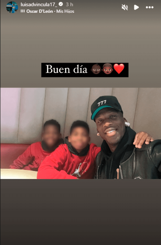  Luis Advíncula se reencuentra con sus hijos. Foto: Instagram.   