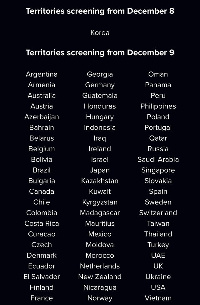 Países donde se verá la película de MONSTA X. Foto: captura vía MXintheair