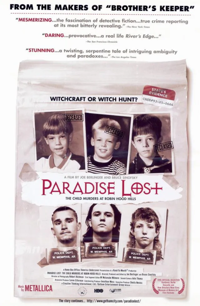 Poster oficial del documental "Paradise lost". Foto: HBO Max