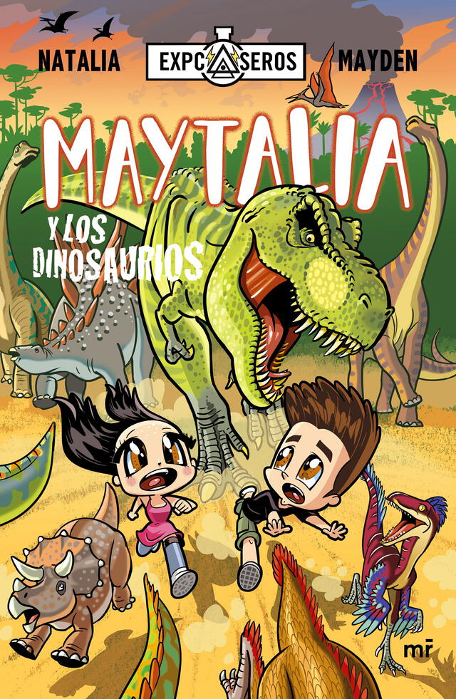 Maytalia y los dinosaurios - Natalia y Mayden. Foto: Prensa / Editorial.