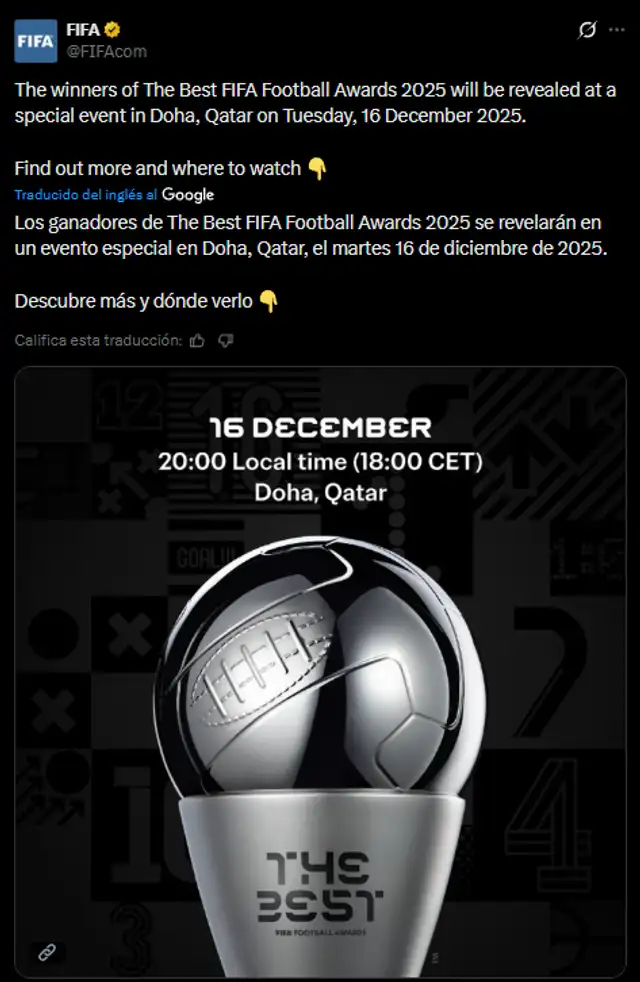 Se confirmó la fecha para los The Best. Foto: X Se confirmó la fecha para los The Best. Foto: X