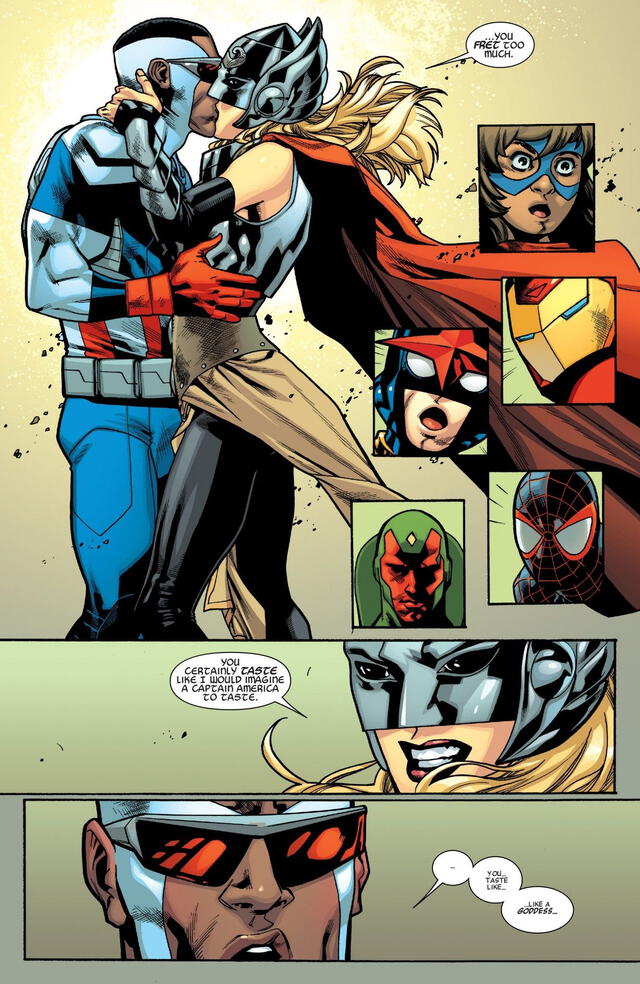 Mighty Thor y Falcon en los cómics.